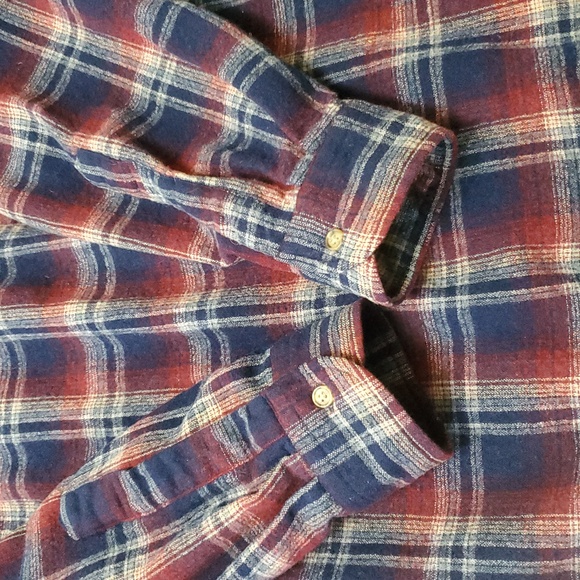 PENDLETON Mens Sz XL Plaid Wool Long Sleeve Button Down Shirt Blue Red Washable - Picture 9 of 11